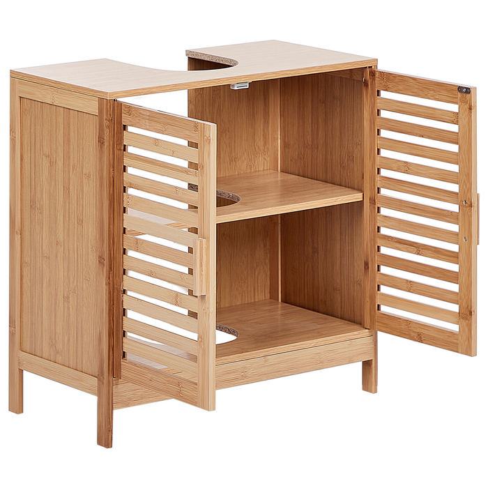 Beliani - MISSOULA - Wastafelkast - Lichtbruin - Bamboe