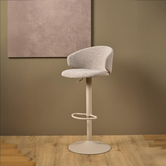 Giga Living - Barkruk Beige Stof - Zithoogte 82cm - Valerie - Set van 2