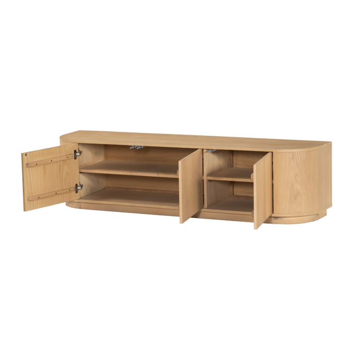 Livingfurn - Tv-meubel Naturel Eiken - 180x40x45cm - Novero