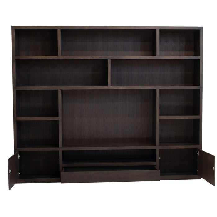 DÉJA Living - Tv-kast Donkerbruin Eikenhout - 280x40x230cm - Laurel