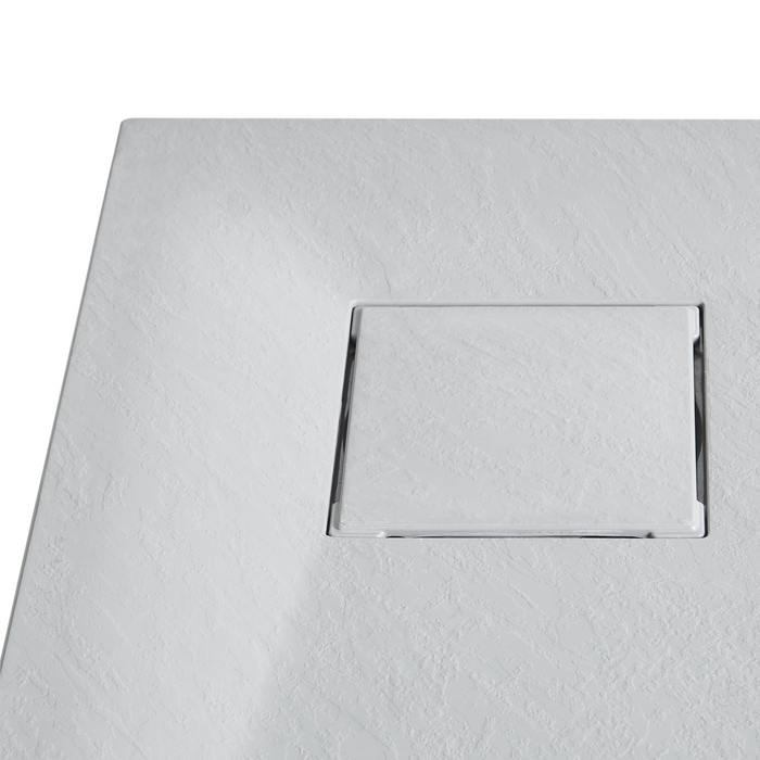 Beliani - PARON - Douchebak - Grijs - 90 x 90 x 3 cm - SMC (kunststof)