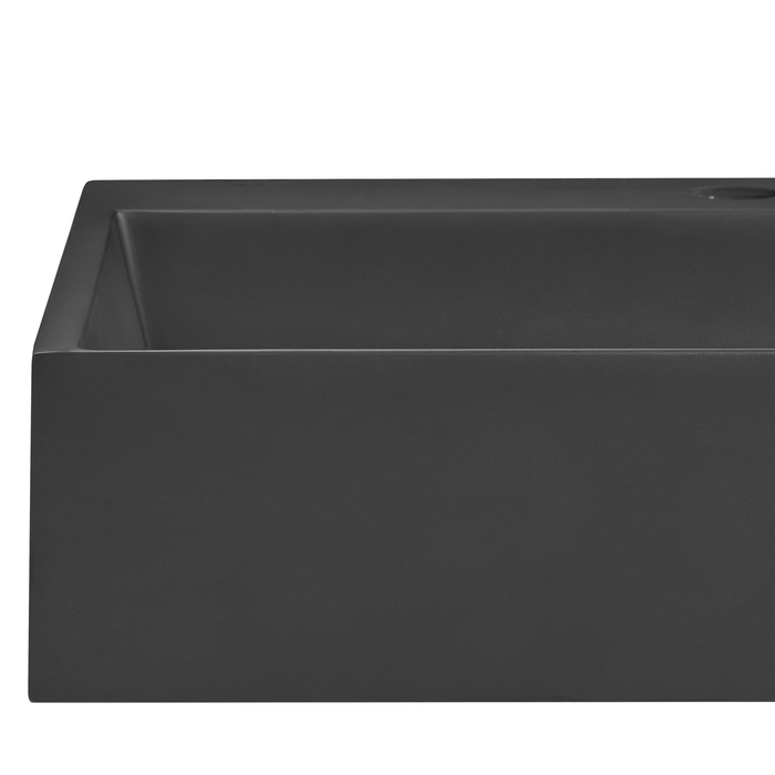 Beliani - CUSCO - Wastafel - Zwart - 90 x 48 cm - Mineraalgietwerk