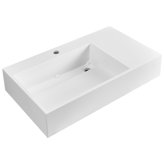 Beliani - CUSCO - Wastafel - Wit - 75 x 43 cm - Mineraalgietwerk