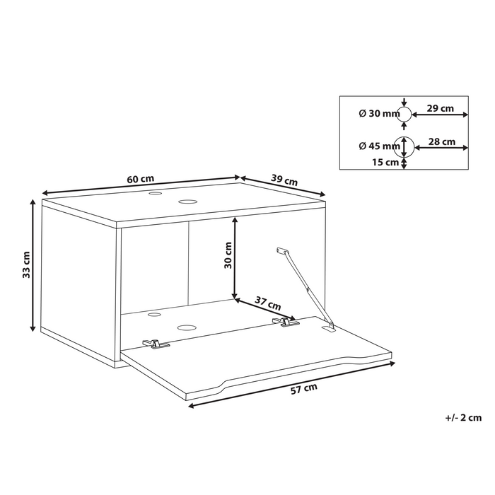 Beliani - PETROLINA - Wastafelkast - Zwart - Vezelplaat