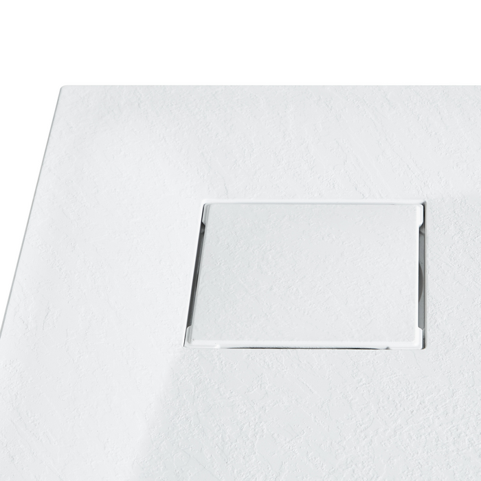 Beliani - PARON - Douchebak - Wit - 90 x 90 x 3 cm - SMC (kunststof)