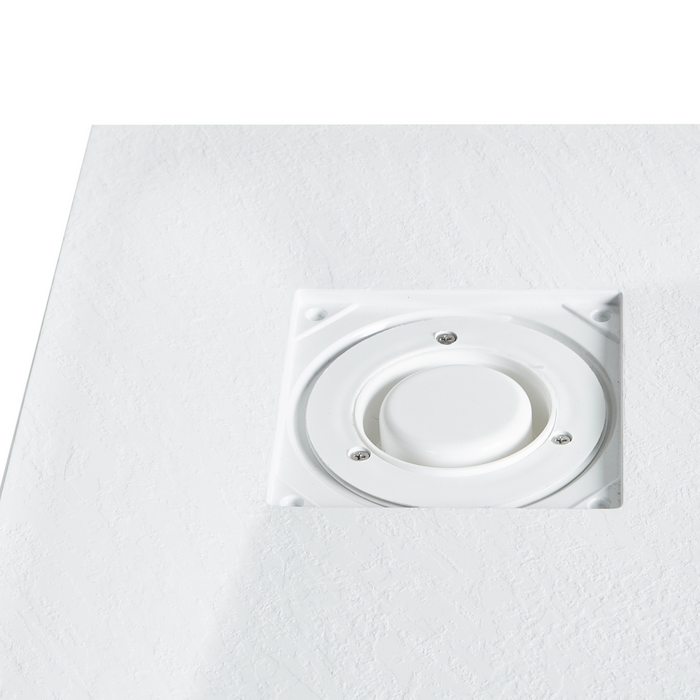 Beliani - PARON - Douchebak - Wit - 90 x 90 x 3 cm - SMC (kunststof)