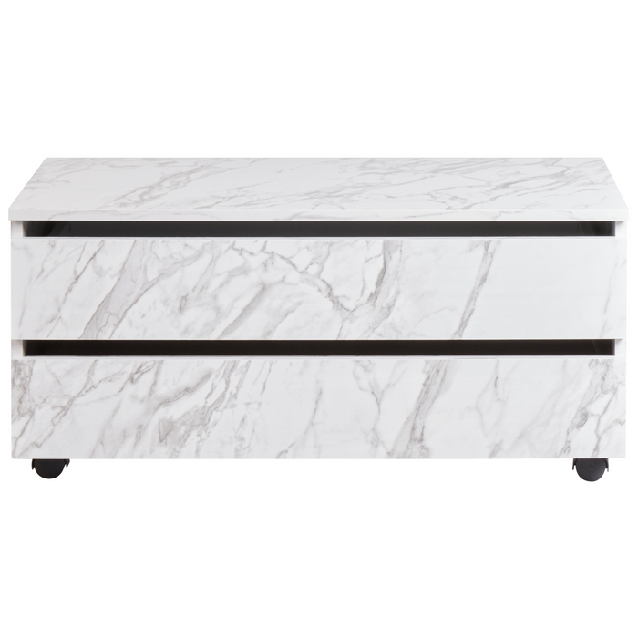 Beliani - TERESINA - Badkamerkast op wieltjes - Wit - MDP