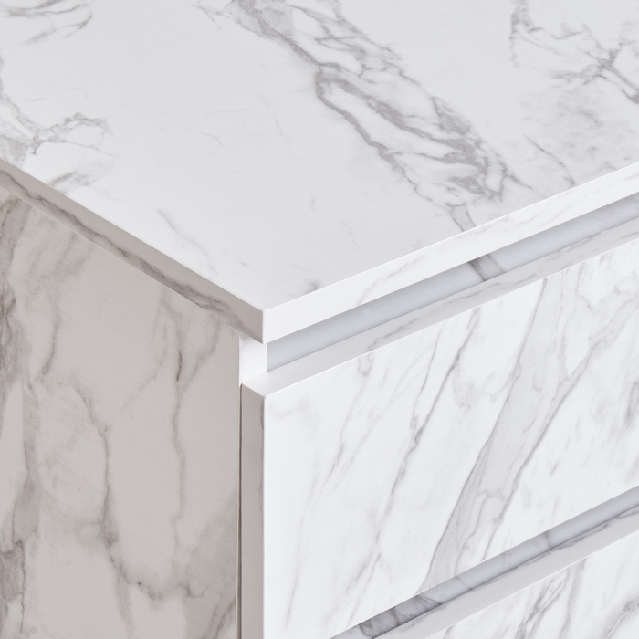 Beliani - TERESINA - Badkamerkast op wieltjes - Wit - MDP