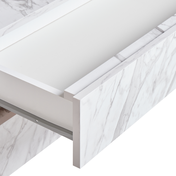 Beliani - TERESINA - Badkamerkast op wieltjes - Wit - MDP