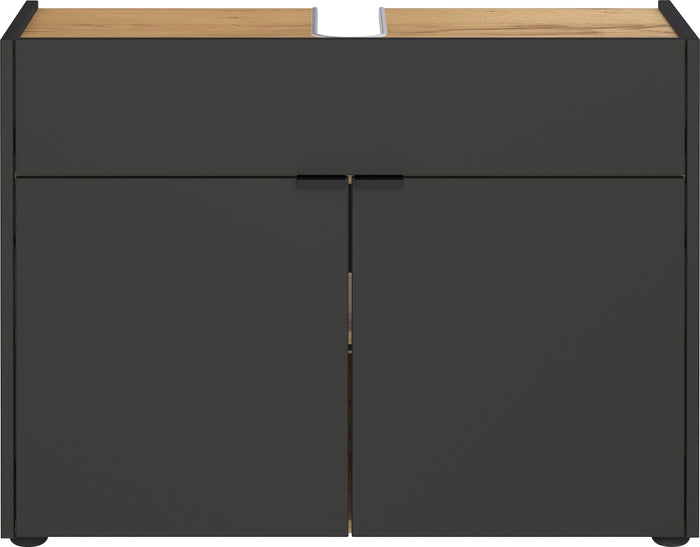 Germania Forano Grafiet | Eiken Wastafelonderkast 80 cm