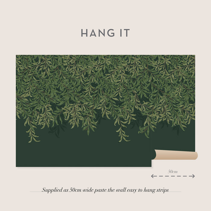 William Morris at Home Fotobehang - Willow Bough Deep Green - 400x250