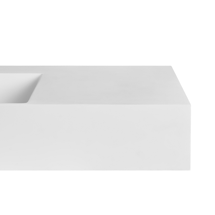 Beliani - CUSCO - Wastafel - Wit - 120 x 48 cm - Mineraalgietwerk