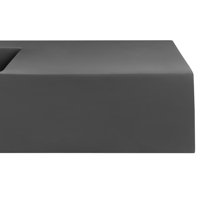 Beliani - CUSCO - Wastafel - Zwart - 120 x 48 cm - Mineraalgietwerk