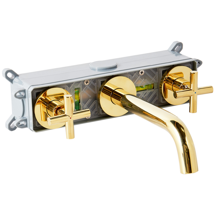 Beliani - KAIETEUR - Wandgemonteerde mengkraan - Goud - Messing