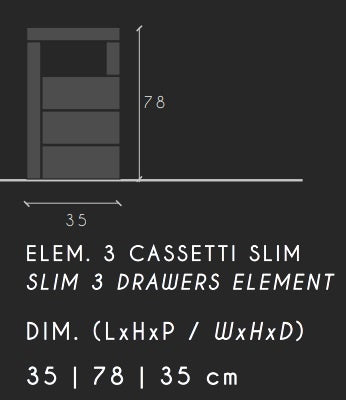 Benvenuto Design Hamburg HG Wit | Eiken Badkamerkast 3-Lades Mini