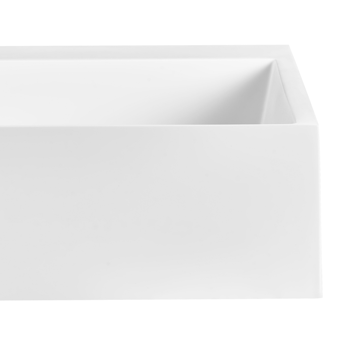 Beliani - QUENKO - Wastafel - Wit - 90 x 46 cm - Mineraalgietwerk