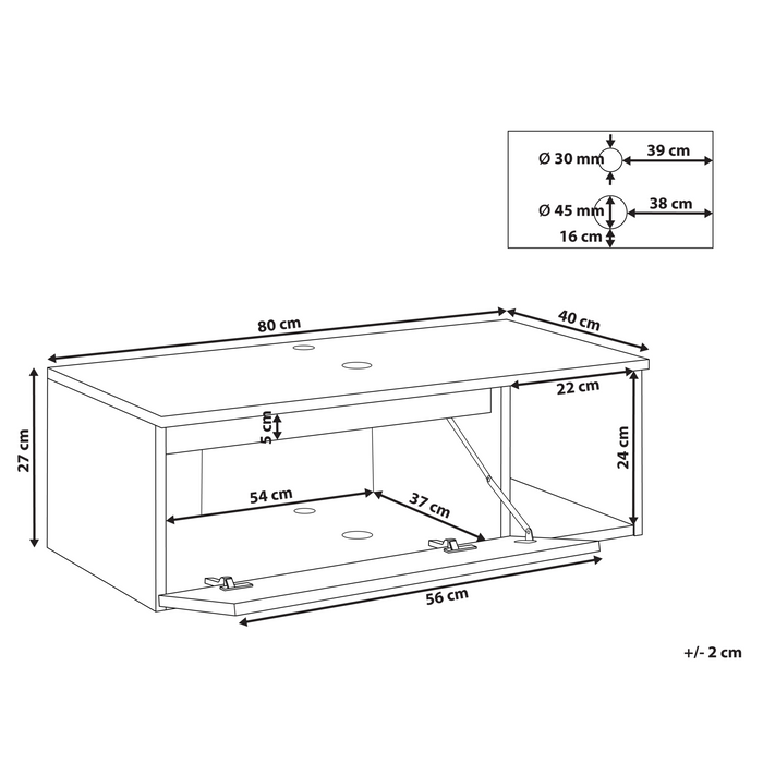 Beliani - RUPANCO - Badkamerkast - Wit - 80 x 40 cm - MDP