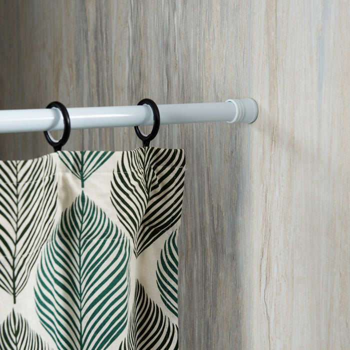 Douche Gordijnstang, verlengbaar van 70 tot 130 cm, wit