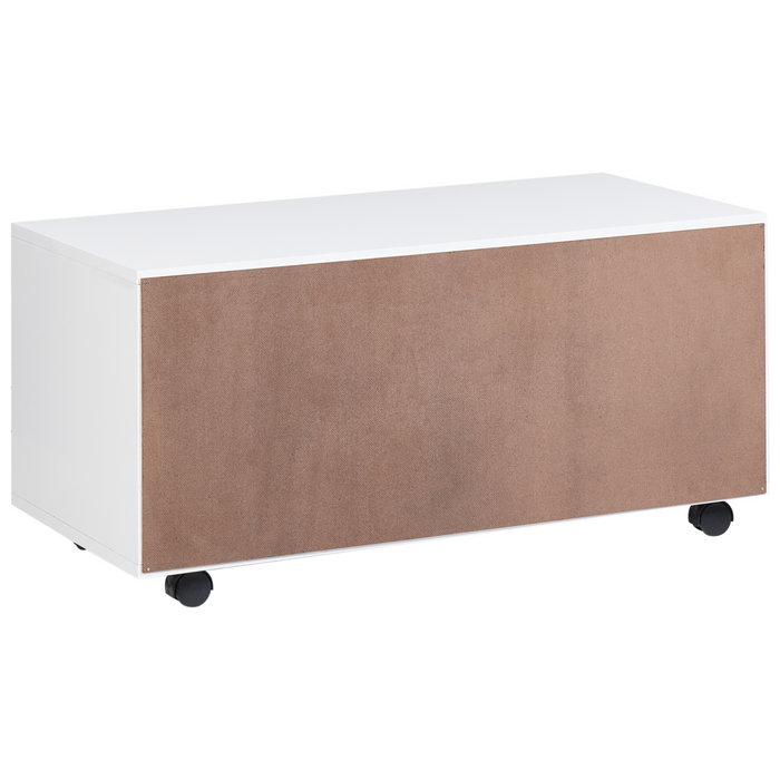 Beliani - OSASCO - Badkamerkast met wieltjes - Wit - MDP