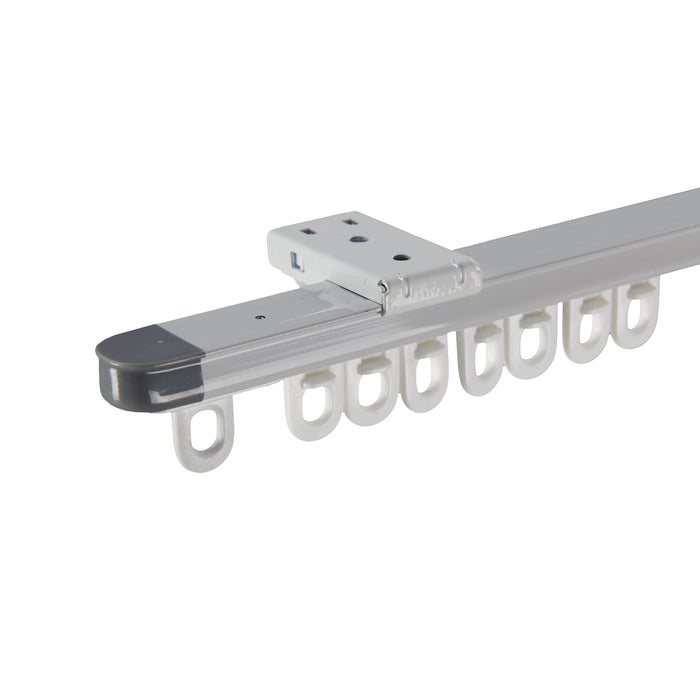 ACAZA - Gordijnrail - Uitschuifbaar van 100 tot 180 cm - Aluminium - Gebroken Wit
