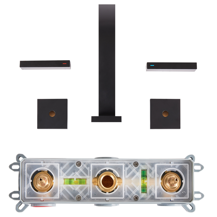 Beliani - BERRACO - Wandgemonteerde mengkraan - Zwart - Messing