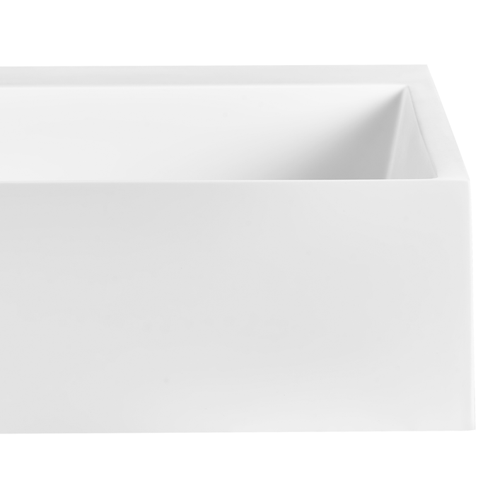 Beliani - QUENKO - Wastafel - Wit - 80 x 46 cm - Mineraalgietwerk