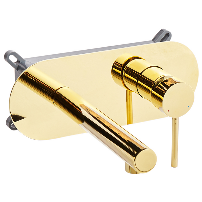 Beliani - CLAVIJO - Wandgemonteerde mengkraan - Goud - Messing