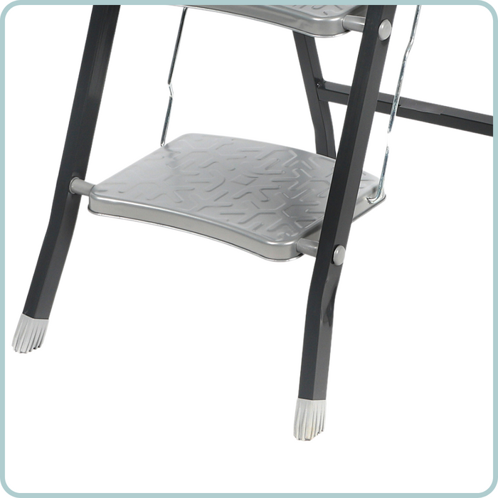 NORDIX Huishoudtrap Keukentrapje 3 treden Opstapje Opvouwbaar Zwart...