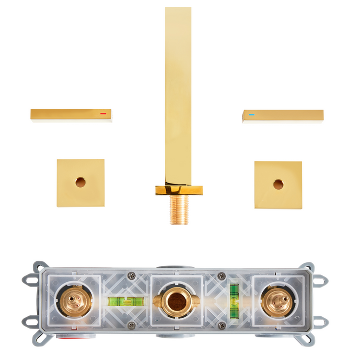Beliani - BERRACO - Wandgemonteerde mengkraan - Goud - Messing
