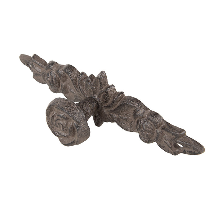 Clayre & Eef Deurknop 4x4x14 cm Bruin Metaal