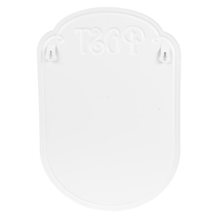 Clayre & Eef Brievenbus| Vogelhuis 27x11x41 cm Wit Metaal Bloemen