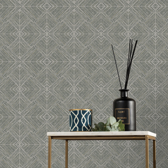 Kayori vliesbehang Kyushu - Blauw