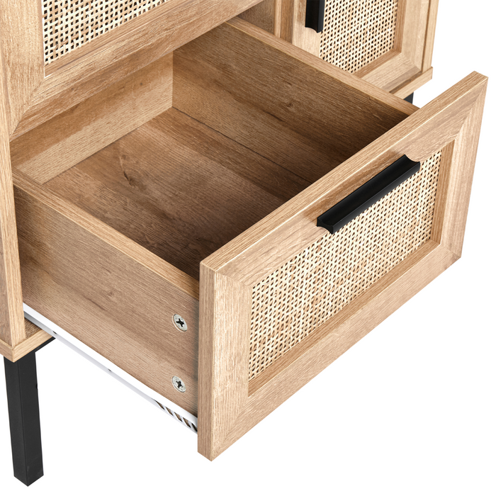 Beliani - ROSELL - Staande wastafelkast - Lichthout - Vezelplaat