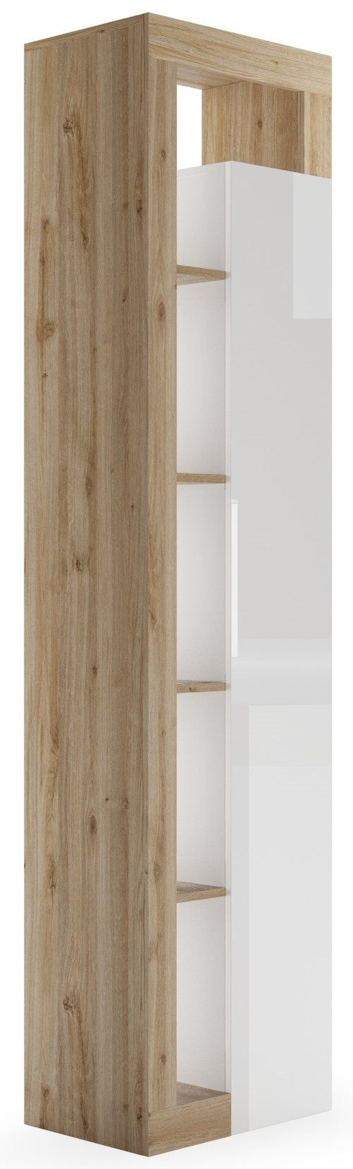 Benvenuto Design Hamburg HG Wit | Eiken Badkamerkast 1-Deur 4-Planken
