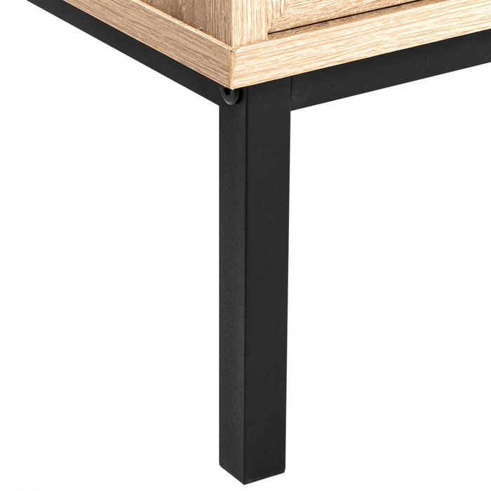 Beliani - ROSELL - Staande wastafelkast - Lichthout - Vezelplaat