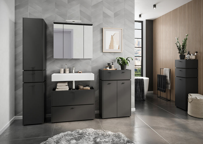 Germania Modesto Grafiet Badkamerkast Laag