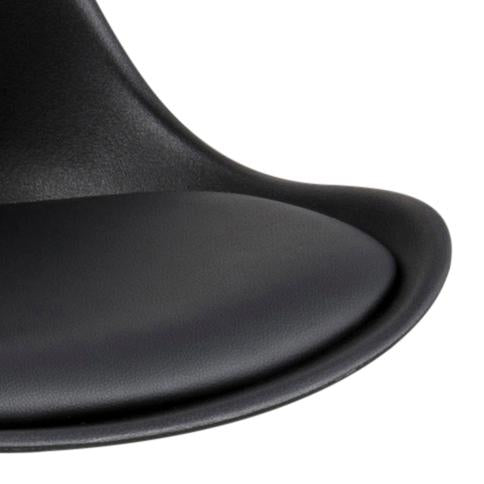 Giga Living - Barkruk - Zwart PU leer - Zithoogte 75cm - Ljusvik - Set van 2