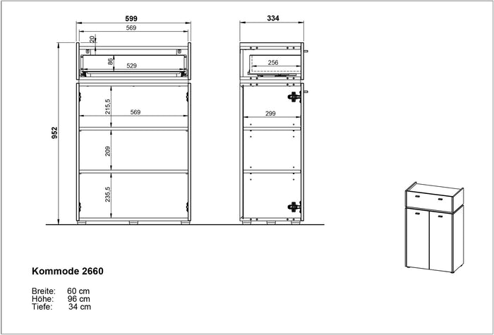 Germania Modesto Wit Badkamerkast