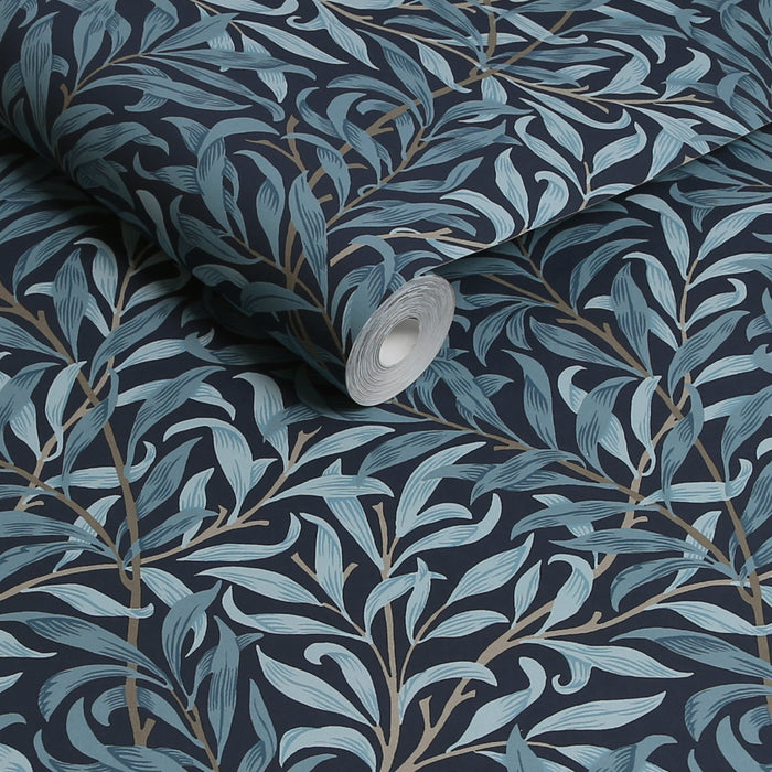 William Morris at Home Vliesbehang Willow Bough Deep blues - 10mx52cm