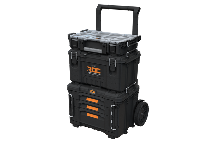 Keter Pro Gear XL Gereedschapswagen - 2 gereedschapskoffer + organizer