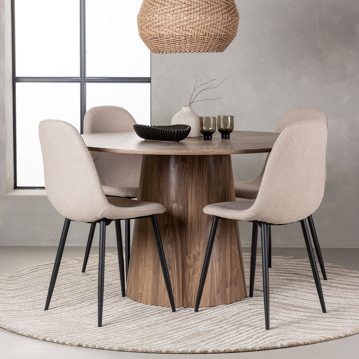 Nest living Trude Houten Eettafel Naturel - Ø 120 cm