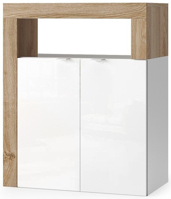 Benvenuto Design Hamburg HG Wit | Eiken Badkamerkast 2-Deuren Laag