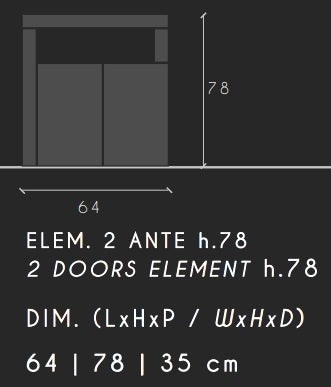 Benvenuto Design Hamburg HG Wit | Eiken Badkamerkast 2-Deuren Laag