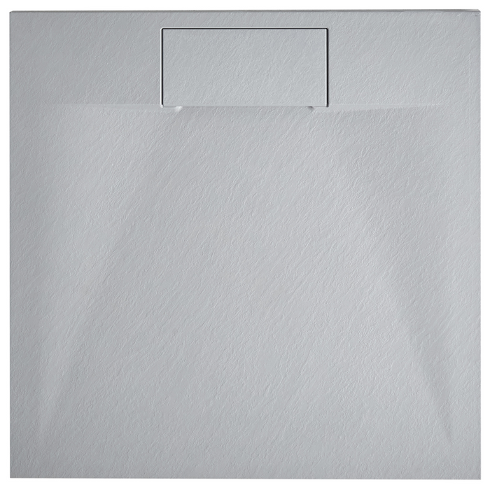 Beliani-AZZURRO-Douchebak-Grijs-80 x 80 x 3 cm-SMC (kunststof)