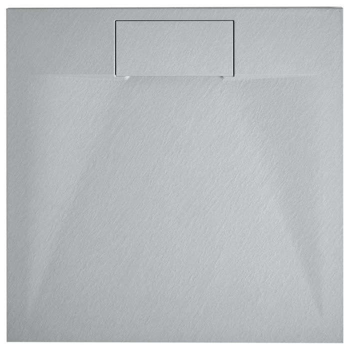 Beliani-AZZURRO-Douchebak-Grijs-90 x 90 x 3 cm-SMC (kunststof)