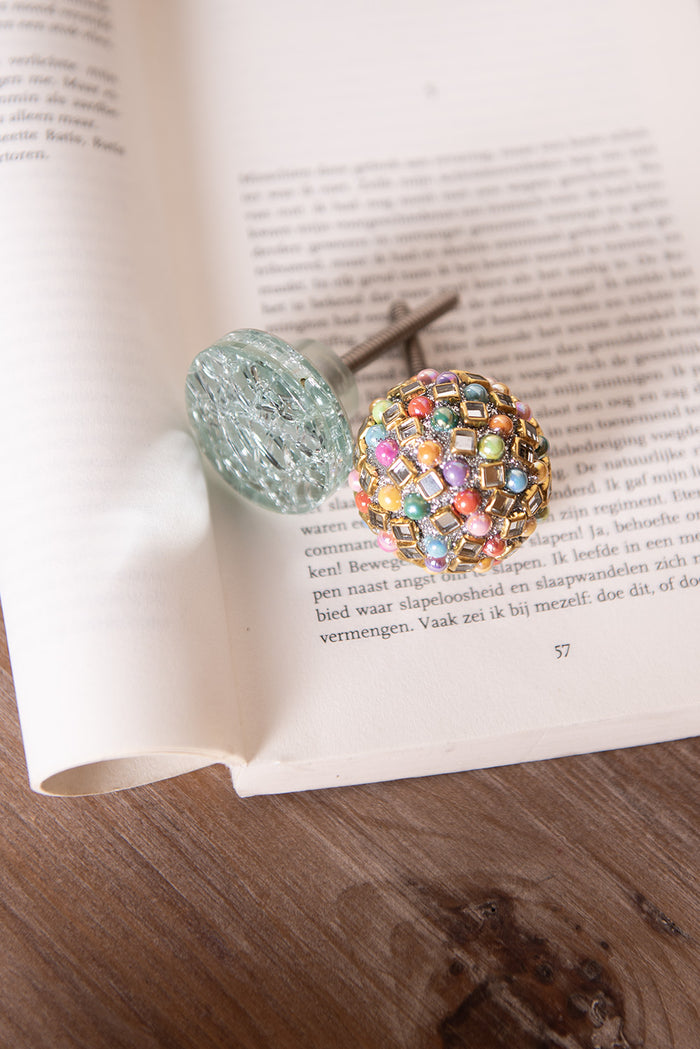 Clayre & Eef Deurknop Ø 4x4 cm Meerkleurig Metaal