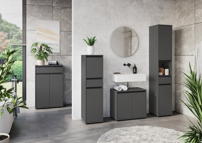 Germania Lemont Grafiet Wastafelonderkast 63 cm