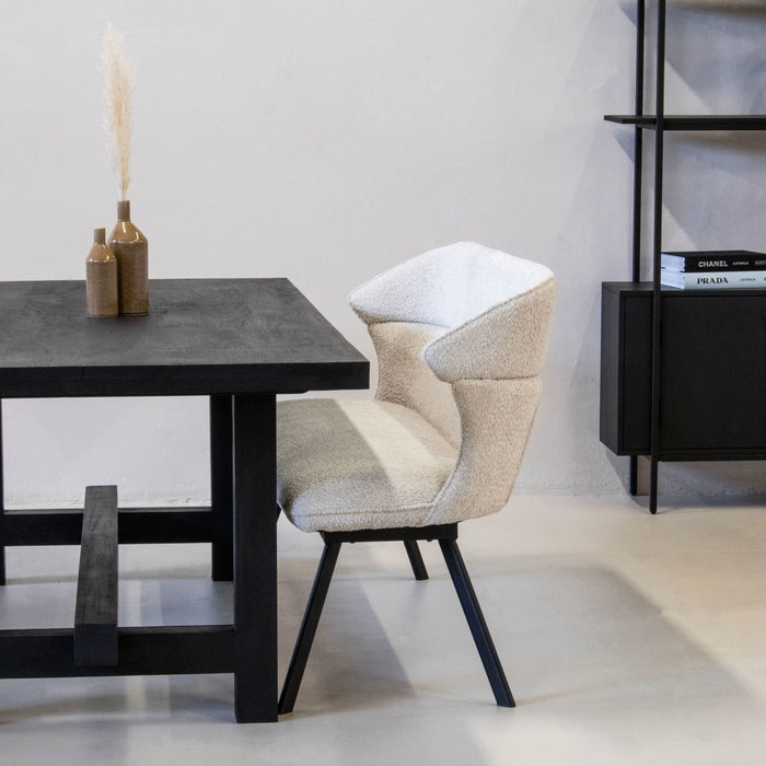 Giga Meubel - Eetkamerbank - Beige Stof - 160x60x88cm - Avery