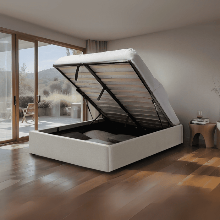 Calicosy - Bed met opbergruimte Romy - 204 cm - Beige