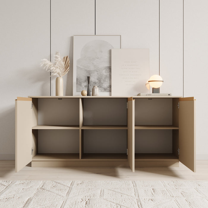 Meubella - Dressoir Remy - Beige - 154 cm